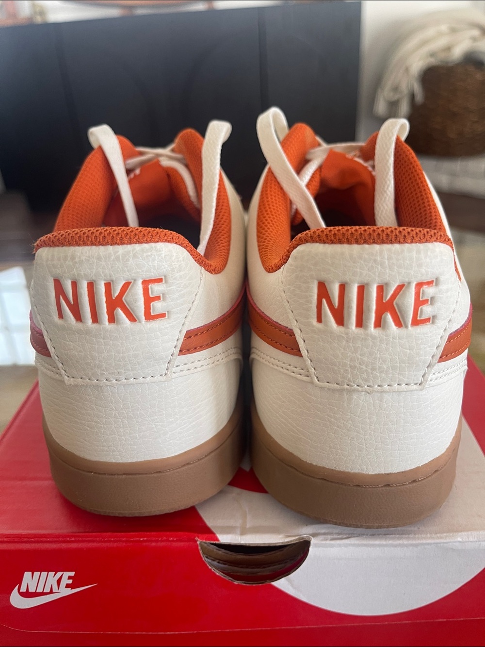 Nike Court Vision white/orange/gum size 12